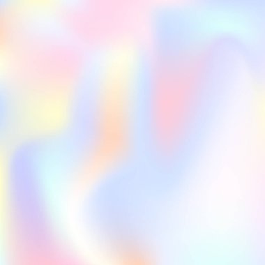 Holografik soyut arkaplan. Gradyan örgülü plastik holografik zemin. 90 'lar, 80' ler modası. Pankart, el ilanı, kapak tasarımı, mobil arayüz, web uygulaması için Pearlescent grafik şablonu.