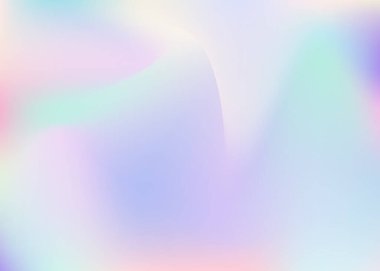 Holografik soyut arkaplan. Gradyan örgülü sıvı holografik arkaplan. 90 'lar, 80' ler modası. Pankart, sunum, pankart, broşür için yanardöner grafik şablonu.