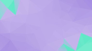 Gradyan soyut yatay üçgen arka plan. Mobil uygulama ve web için mor ve turkuaz çokgen arka plan. Moda geometrik soyut afiş. Teknoloji konsept broşürü. Mozaik tarzı.