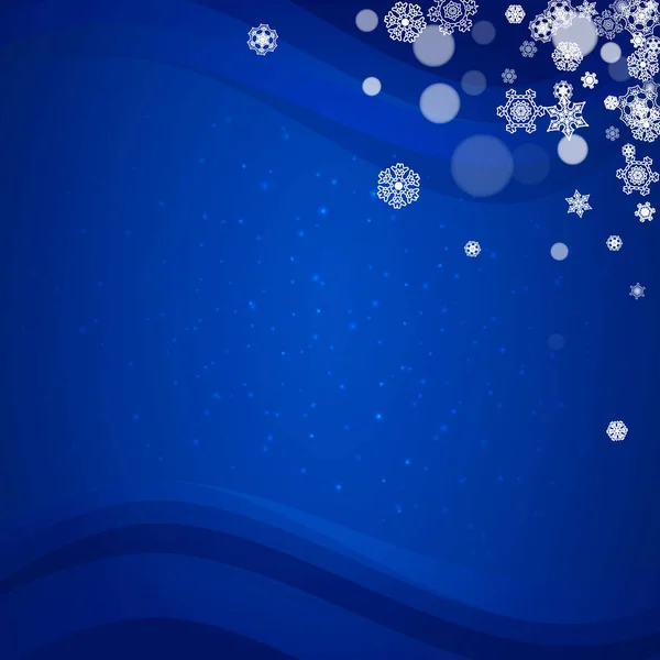 Snowflakes Πλαίσιο Μπλε Φόντο Λάμψη Καλά Χριστούγεννα Και Καλή Χρονιά — Διανυσματικό Αρχείο