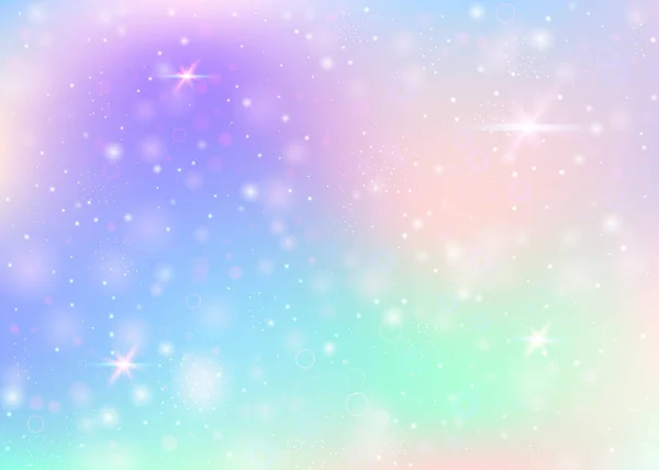 Fondo Unicornio Con Malla Arco Iris Banner Universo Moda Colores — Archivo Imágenes Vectoriales