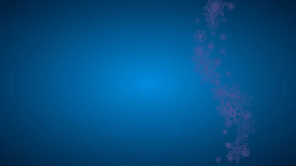 Різдвяні Продажі Ультрафіолетовими Сніжинками Зимовий Кордон Подарункових Купонів Ваучерів Оголошень — стоковий вектор