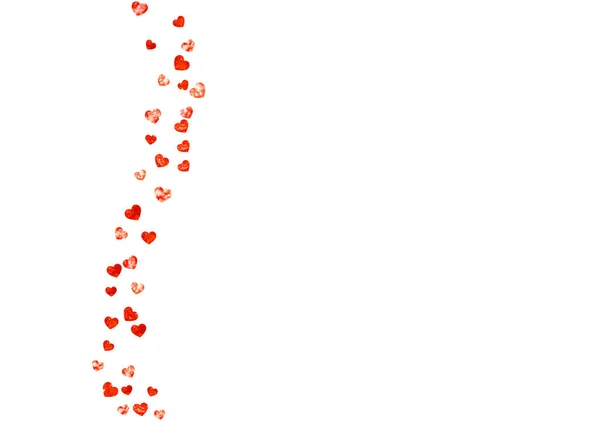 Каркас День Святого Валентина Красным Блеском Февраля День Векторные Конфетти — стоковый вектор