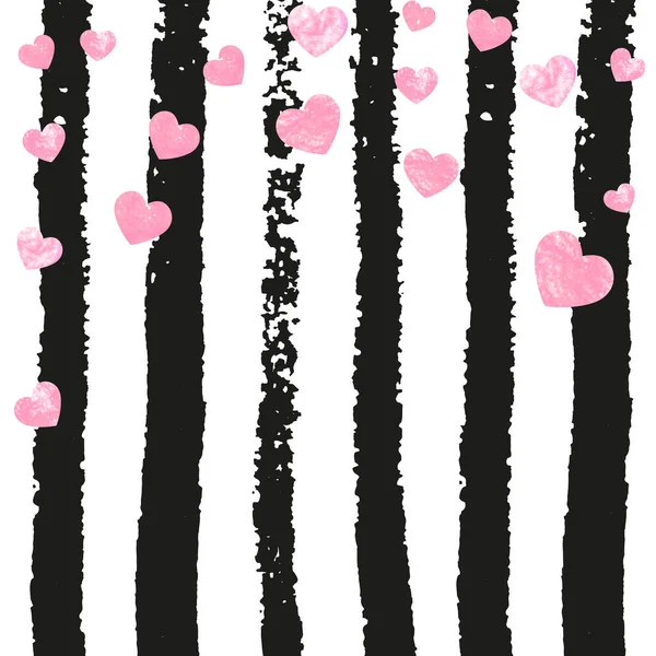 Confeti Brillo Boda Con Corazones Rayas Negras Lentejuelas Con Brillo — Vector de stock