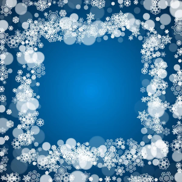 Neige Nouvel Sur Fond Bleu Thème Hiver Noël Nouvel Neige — Image vectorielle