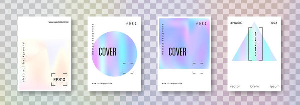 Набор жидкости для прикрытия. Абстрактный фон. Неоновая жидкость с градиентной сеткой. 90-е, 80-е в стиле ретро. Iridescent графический соблазн для книги, годовой, мобильный интерфейс, веб-приложение.