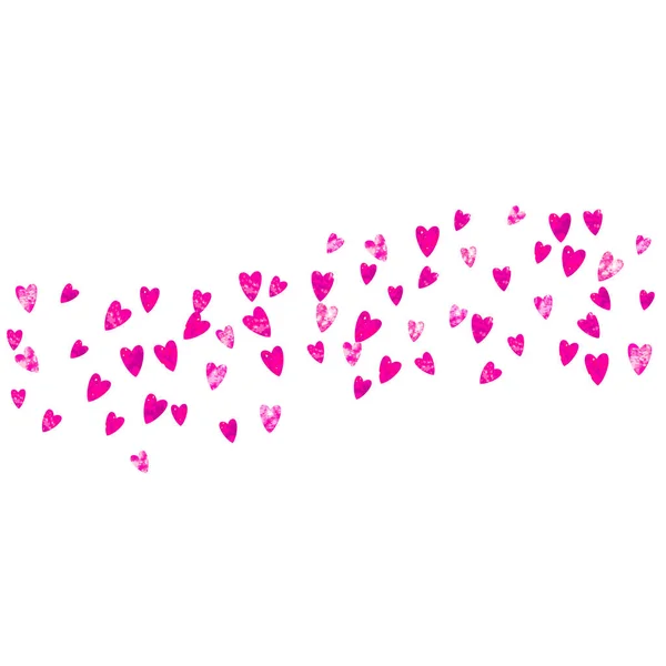 Cornice Cuore San Valentino Con Glitter Rosa Febbraio Coriandoli Vettoriali — Vettoriale Stock