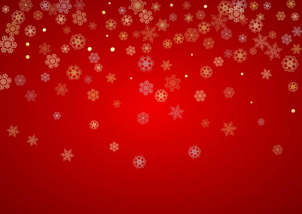 Weihnachten Schnee Auf Rotem Hintergrund Glitzerrahmen Für Winterbanner Geschenkgutscheine Gutscheine — Stockvektor