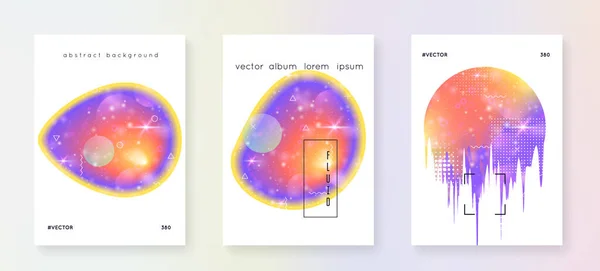 Vesmírný Plakát Kouzelný Snílek Jednorožec Jiskří Holografické Přechody Hvězdný Vědecký — Stockový vektor