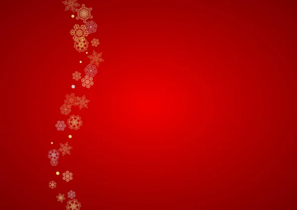 Christmas Snow Red Background Glitter Frame Winter Banners Gift Coupon — Stock Vector