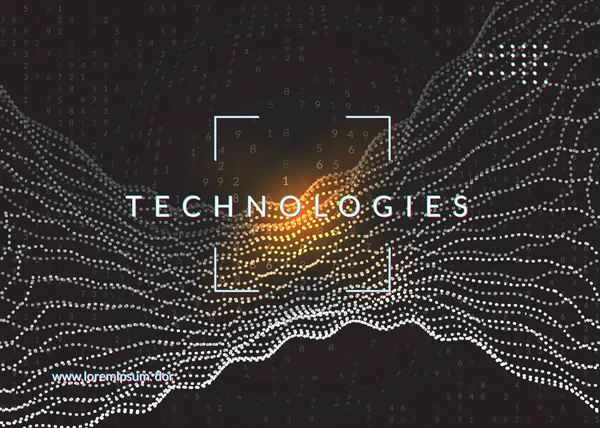 Fondo Macrodatos Tecnología Para Visualización Inteligencia Artificial Aprendizaje Profundo Informática — Vector de stock