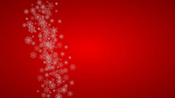 Gümüş Kar Taneleri Işıltılarla Dolu Bir Noel Arkaplanı Parti Davetiyeleri — Stok Vektör