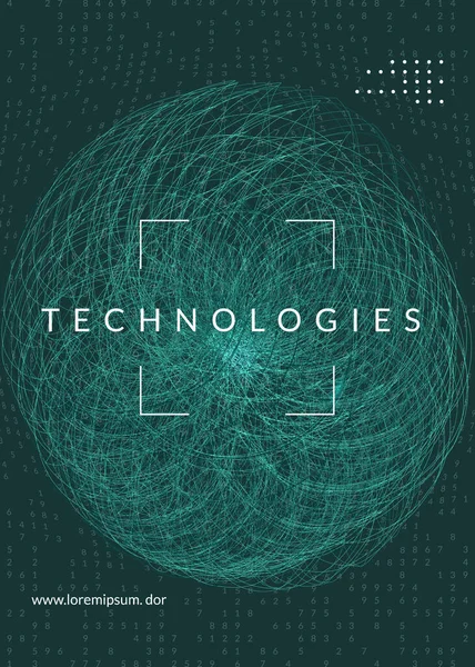 Fondo Macrodatos Tecnología Para Visualización Inteligencia Artificial Aprendizaje Profundo Informática — Archivo Imágenes Vectoriales