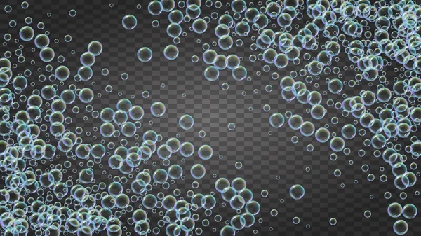 Detergent Foam Soap Bath Bubble Suds Bathtub Shampoo Vector Illustration — Stock Vector