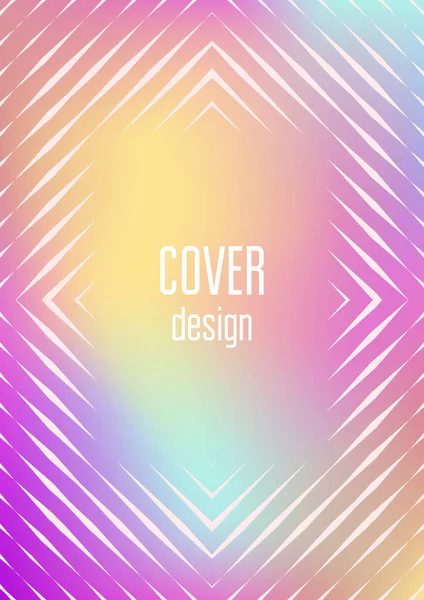 Gradient Cover Vorlage Minimal Trendiges Layout Mit Halbton Futuristische Covervorlage — Stockvektor