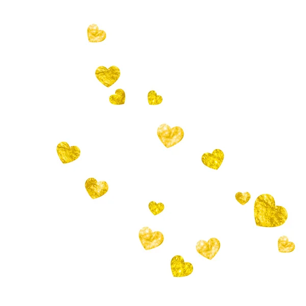 Confettis Mariage Avec Des Coeurs Paillettes Saint Valentin Fond Vectoriel — Image vectorielle