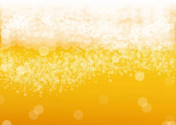 Fondo Del Festival Cerveza Con Burbujas Realistas Bebida Fresca Para — Vector de stock