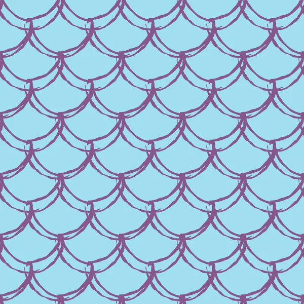 Mermaid Schwanz Nahtloses Muster Fischhaut Textur Steckbarer Hintergrund Für Mädchengewebe — Stockvektor