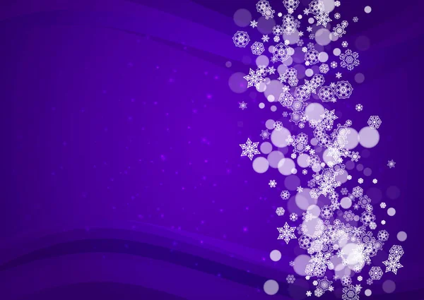 Weihnachtsverkauf Mit Ultravioletten Schneeflocken Neujahr Verschneite Kulisse Wintergrenze Für Flyer — Stockvektor