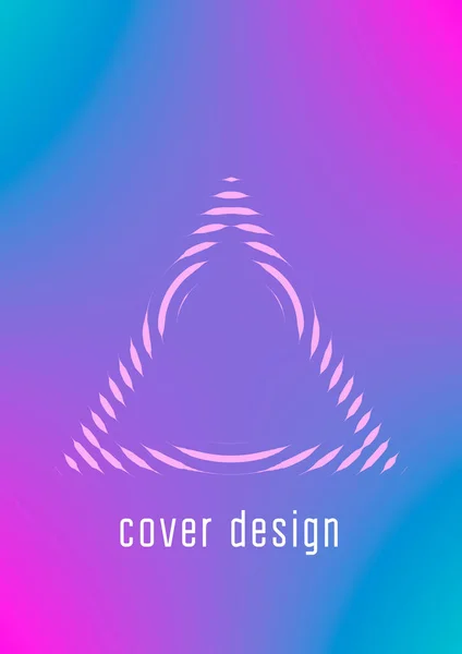 Couverture Minimale Abstraite Avec Ondes Géométriques Gradients Mise Page Tendance — Image vectorielle