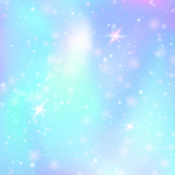 Magischer Hintergrund Mit Regenbogennetz Nettes Universum Banner Prinzessinnenfarben Fantasy Farbverlauf — Stockvektor