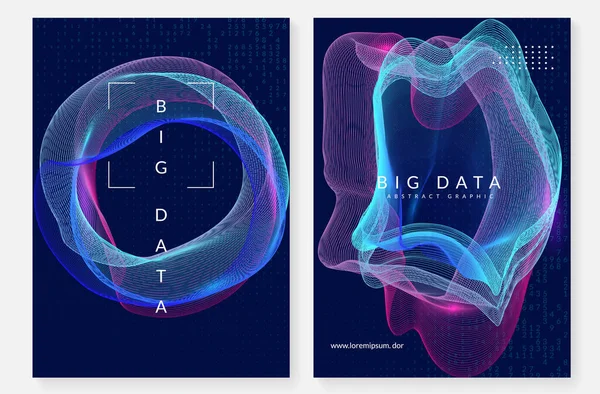 Quantencomputerhintergrund Technologie Für Big Data Visualisierung Künstliche Intelligenz Und Deep — Stockvektor