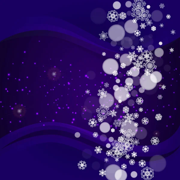 Снігове Вікно Ультрафіолетовими Сніжинками Новий Рік Сніговий Фон Зимова Рамка — стоковий вектор
