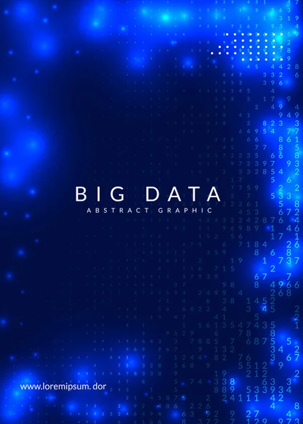 Big Data Achtergrond Technologie Voor Visualisatie Kunstmatige Intelligentie Deep Learning — Stockvector