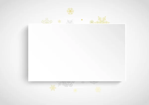 Cadre Flocons Neige Sur Fond Blanc Thème Nouvel Cadre Noël — Image vectorielle