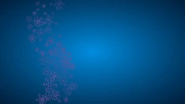 紫外線雪と雪のフレークの境界 チラシ ギフトカード 招待状 ビジネスオファーや広告のための冬のフレーム 休日のバナーの雪の結晶境界線とクリスマスの背景 新年の霜の背景 — ストックベクタ