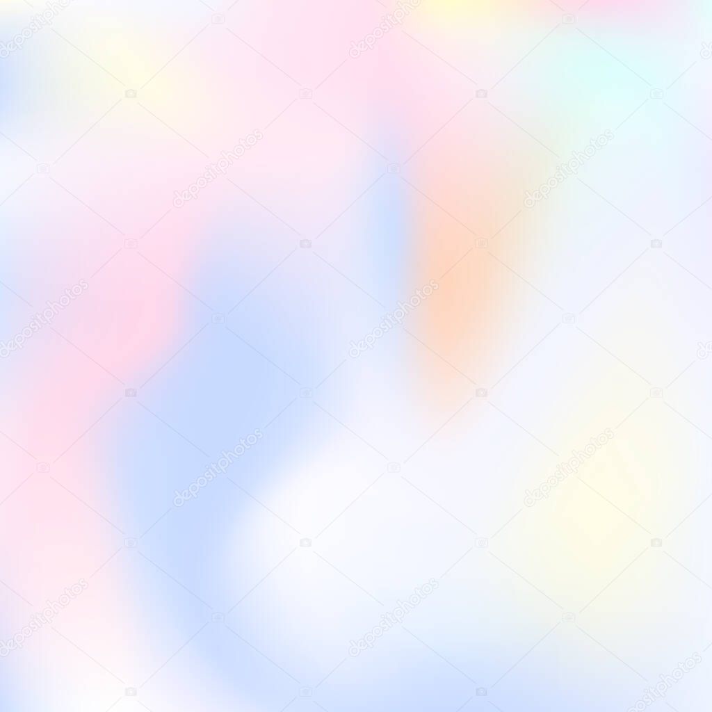 Gradient mesh abstract background. Spectrum holographic backdrop with gradient mesh. 90s, 80s retro style. Iridescent graphic template for brochure, flyer, poster design, wallpaper, mobile screen.