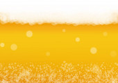 Šplouchej pivo. Pozadí pro ležák. Oktoberfest pěna. koncepce pab menu. Lesklý půllitr piva s realistickými bílými bublinkami. Chladný tekutý nápoj pro Zlatý hrnek se stříkaným pivem.