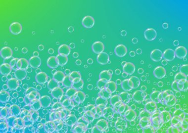 Arkaplanda şampuan kabarcıkları var. Gerçekçi su kabarcıkları 3 boyutlu. Şampuan köpüklü soğuk sıvı köpük. Yatay kozmetik broşür ve davetiye. Banyo ve duş için sabun köpüğü temizliyorum..