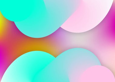 Sıvı arkaplan. Modern modayla birlikte holografik 3d arkaplan. Yumuşak davet, kart kompozisyonu. Canlı gradyan örgüsü. Sıvı dinamik elementler ve şekillerle akışkan arkaplan.