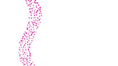 Pembe kalpli sevgililer günü arkaplanı. 14 Şubat günü. Sevgililer Günü için vektör konfetisi. Grunge el çizimi dokusu. Özel iş teklifi, afiş, broşür için aşk teması.