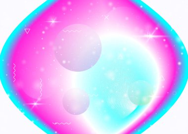 Gökkuşağı arka planında canlı gradyanlar. Holografik dinamik sıvı. Kozmos hologramı. Mobil arayüz, kapak ve web uygulaması için grafik düzeni. Memphis 'in canlı eğilimleri.