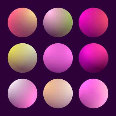 Yuvarlak soyut arka planlara sahip modern 3D gradyan kümesi. Takvim, broşür, davetiye ve kartlar için renkli sıvılar. Modaya uygun yumuşak renk. Ekranlar ve mobil uygulama için yuvarlak eğimli şablon