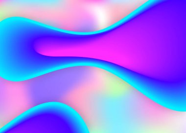 Sıvı dinamiği. Minimum poster, dergi kompozisyonu. Canlı gradyan örgüsü. Modern modayla birlikte holografik 3d arkaplan. Sıvı şekilli ve elementli akışkan dinamik arkaplan.