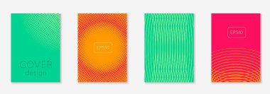 Minimum moda kaplama şablonu ayarlandı. Yarım tonlu fütürist düzen. Kitap, katalog ve yıllık için geometrik kapak şablonu. Minimalist renkli gradyanlar. Soyut iş illüstrasyonu.