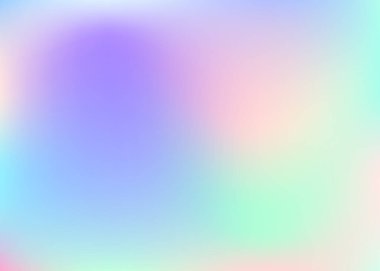 Soyut arkaplan hologramı. Hologramla birlikte gelecek eğilimli ağ arka planı. 90 'lar, 80' ler modası. Pankart, el ilanı, kapak tasarımı, mobil arayüz, web uygulaması için Pearlescent grafik şablonu.