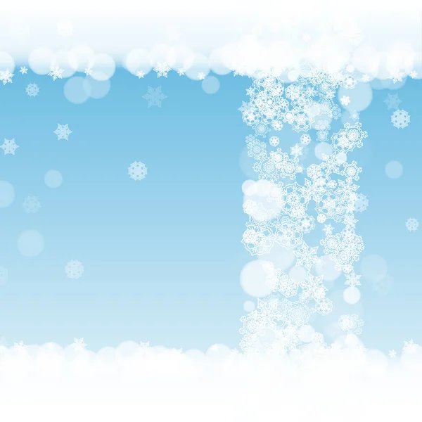 Cadre Nouvel Sur Fond Bleu Fenêtre Hiver Cadre Noël Nouvel — Image vectorielle