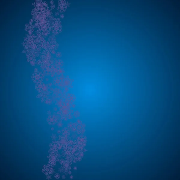 Ventes Thème Noël Avec Des Flocons Neige Ultraviolets Cadre Hiver — Image vectorielle