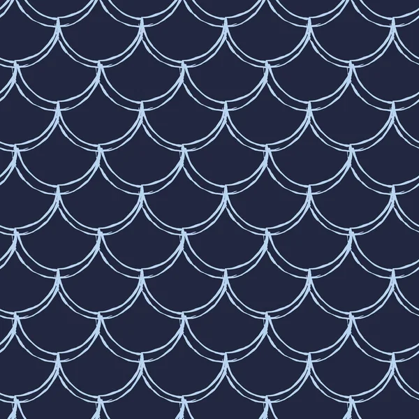 Queue Sirène Motif Sans Couture Texture Peau Poisson Fond Carrelable — Image vectorielle