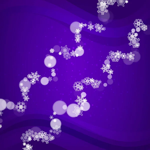 Weihnachtsthemenverkauf Mit Ultravioletten Schneeflocken Frostige Silvesterkulisse Winterrahmen Für Flyer Geschenkkarte — Stockvektor