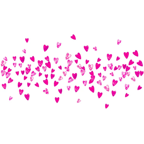 Cuore Cornice Sfondo Con Glitter Rosa San Valentino Coriandoli Vettoriali — Vettoriale Stock