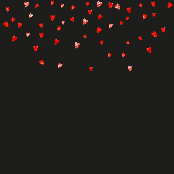 Fondo Corazón Grunge Para Día San Valentín Con Brillo Rojo — Archivo Imágenes Vectoriales