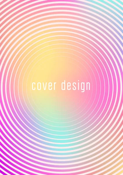 Gradient Cover Vorlage Minimal Trendiges Layout Mit Halbton Futuristische Covervorlage — Stockvektor