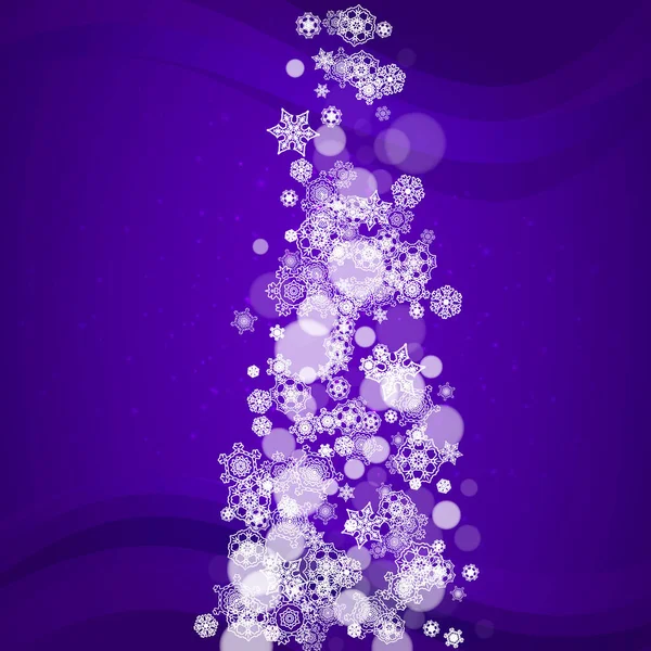 Xmas Sales Ultra Violet Snowflakes New Year Snowy Backdrop Winter — Stock Vector