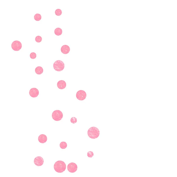 Růžové Třpytky Konfety Tečkami Izolovaném Pozadí Padající Flitry Třpytkami Třpytkami — Stockový vektor