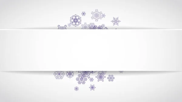 Moldura Neve Para Venda Xmas Com Flocos Neve Ultravioleta Fronteira — Vetor de Stock
